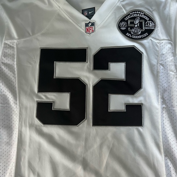 Khalil Mack Oakland Raiders #52 White Authentic Football Jersey